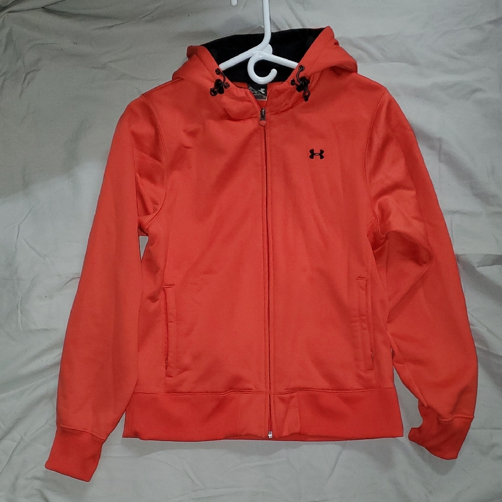 Womens Under Armour Vibrant Orange Full-Zip Hoodie